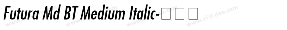 Futura Md BT Medium Italic字体转换